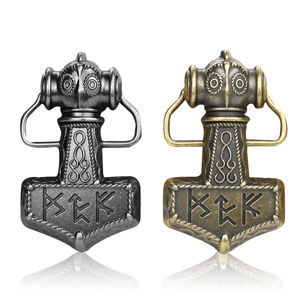 Men'S Viking Accessories - Hebilla de cinturón con martillo de