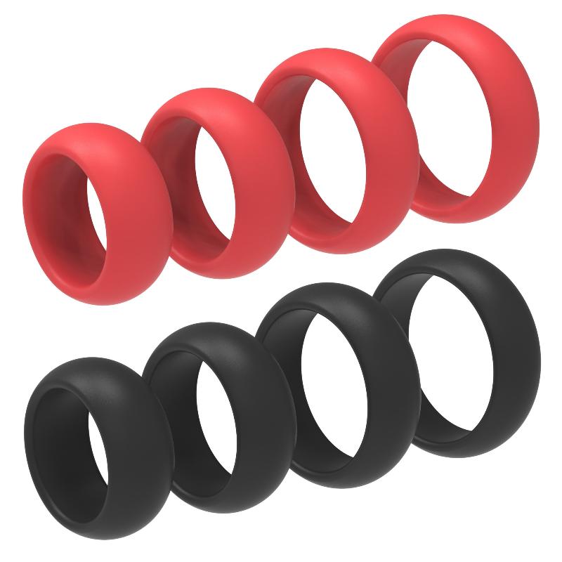 Men Accessories Combo - Juego de 4 Anillos de Silicona