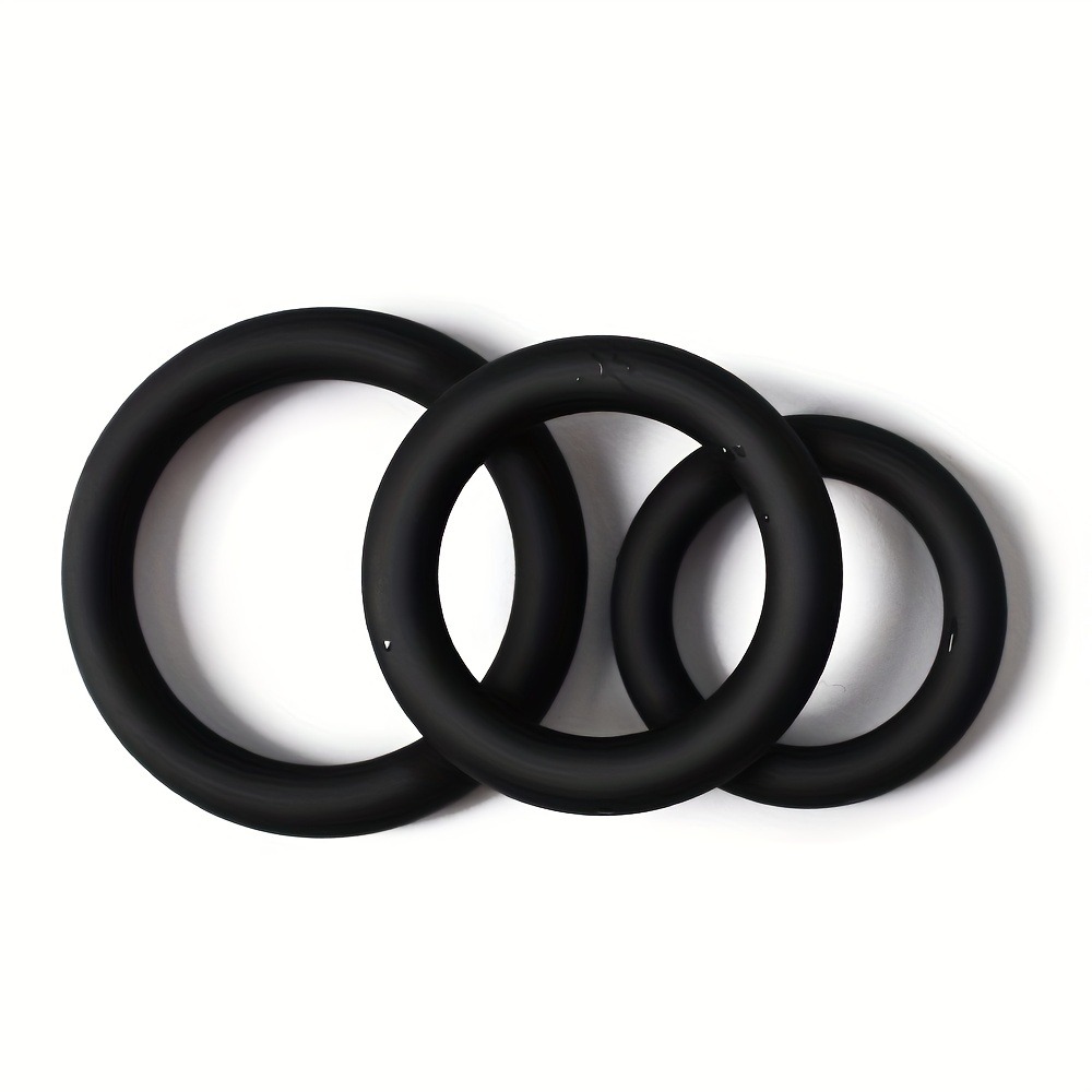 Men Accessories Combo - Juego de 3 anillos de silicona