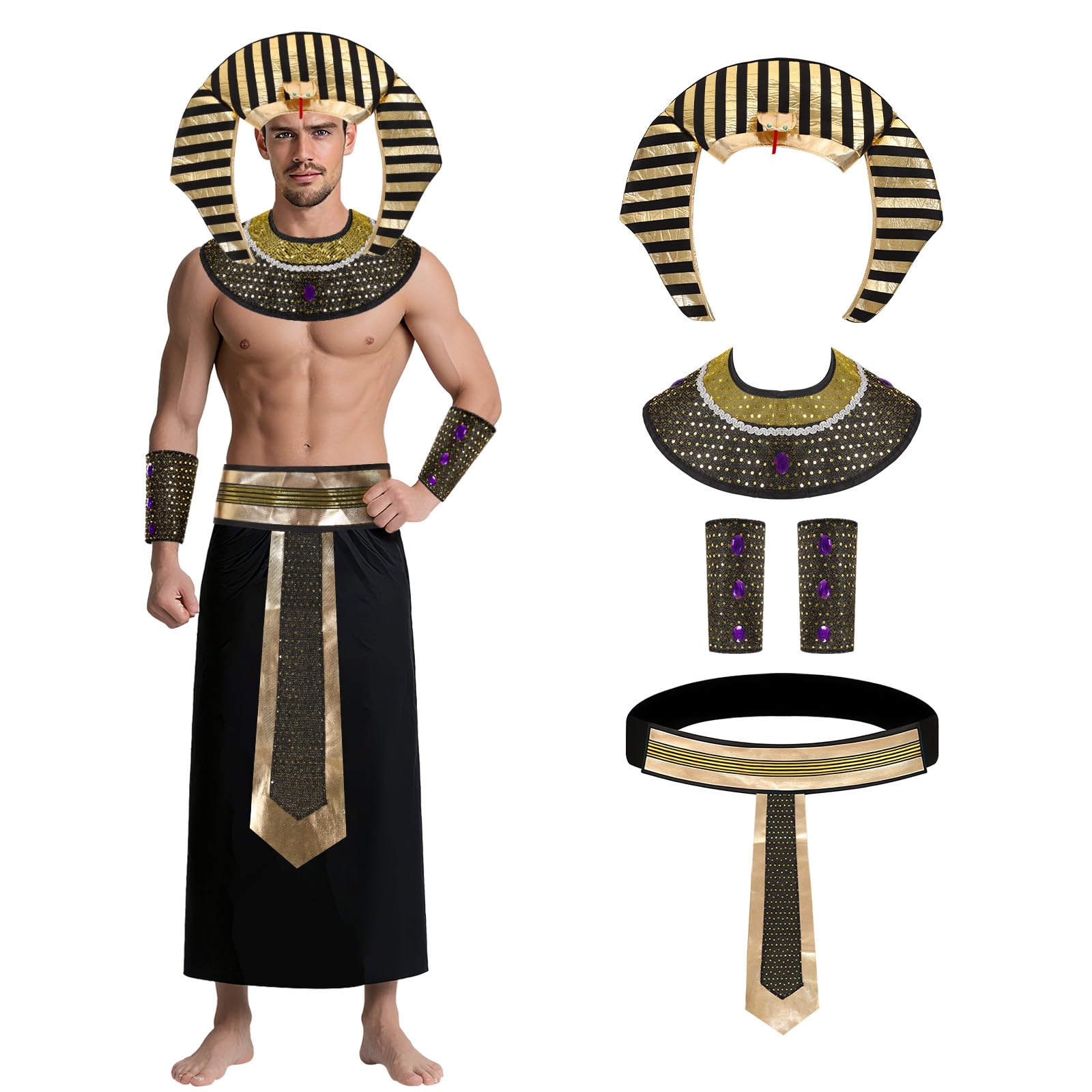Men Accessories Egypt - Accesorios de disfraz de Cleopatra egipcia,
