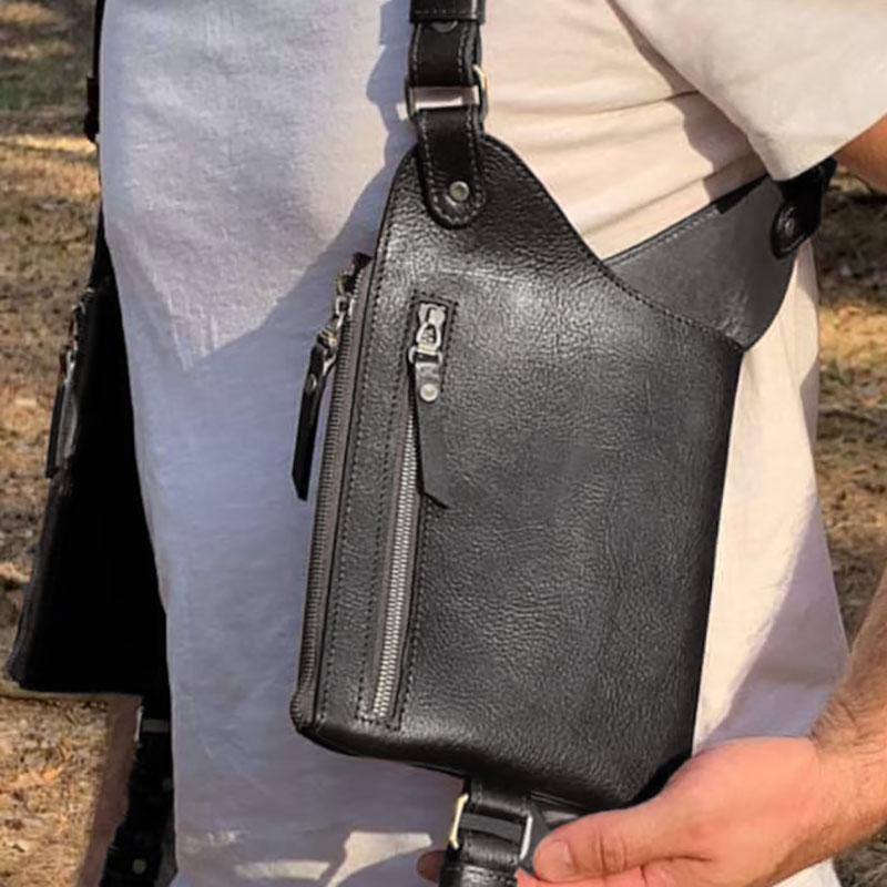 Men'S Viking Accessories - Funda con arnés de cuero Steampunk