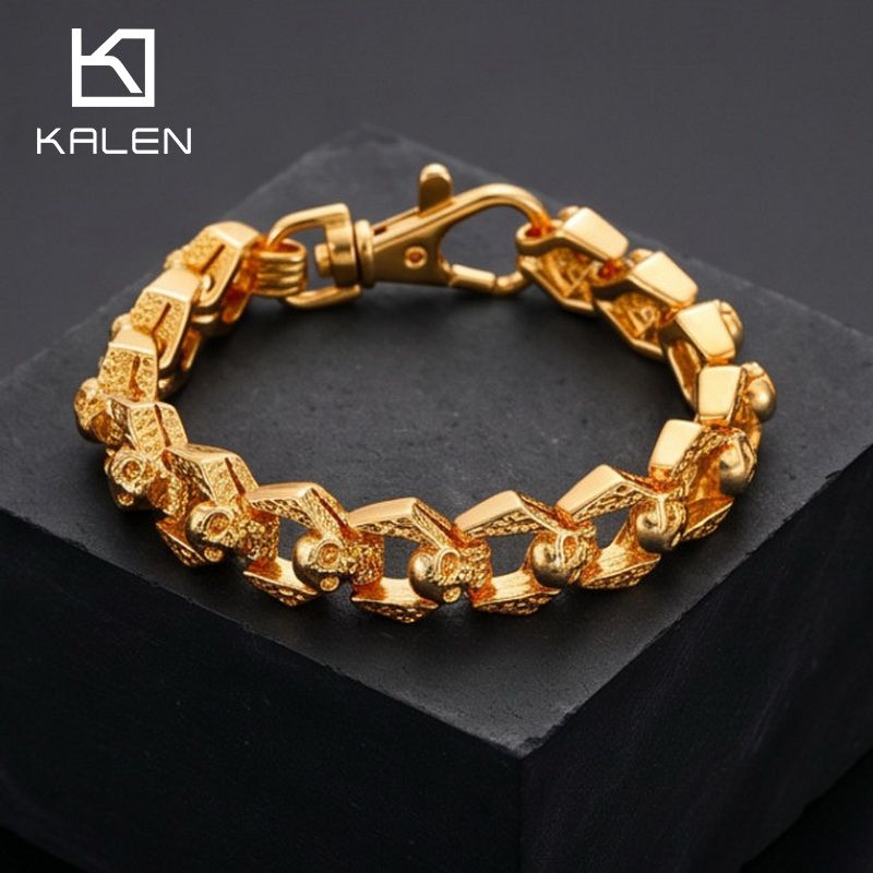 Men'S Accessories Affordable - KALEN Pulsera de Calavera de Acero