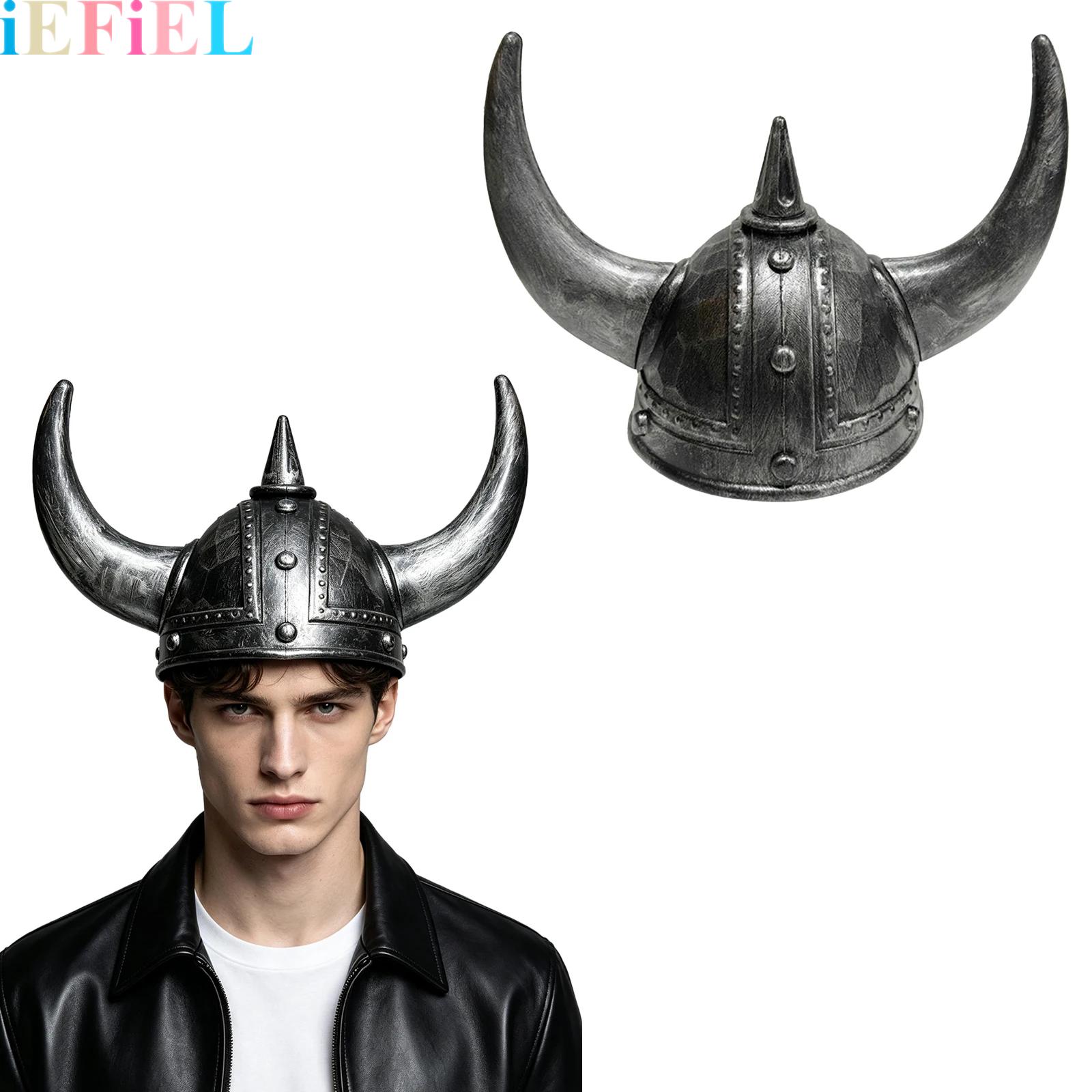 Men'S Viking Accessories - Gorro Vikingo Medieval con Cuernos para