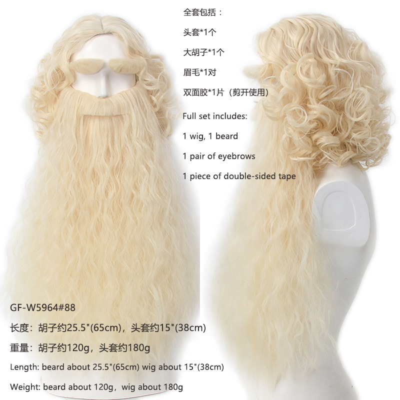 Peluca de pelo de Papá Noel de - Men'S Accessories For Christmas reseña y precio