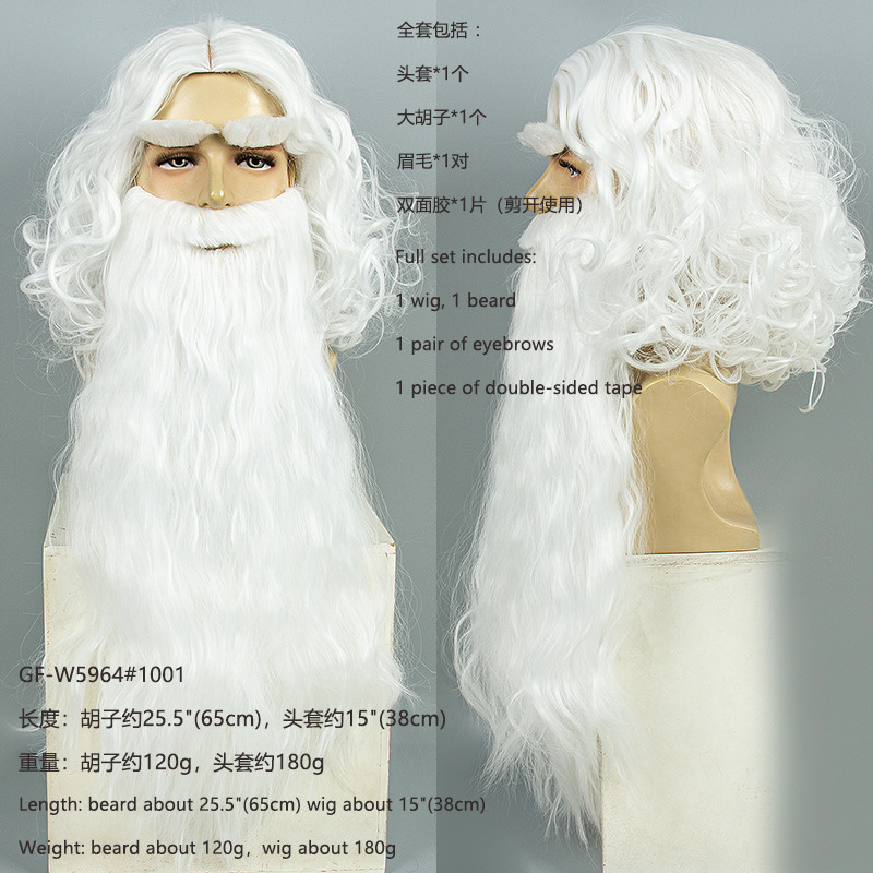 Peluca de pelo de Papá Noel de - Men'S Accessories For Christmas reseña y precio