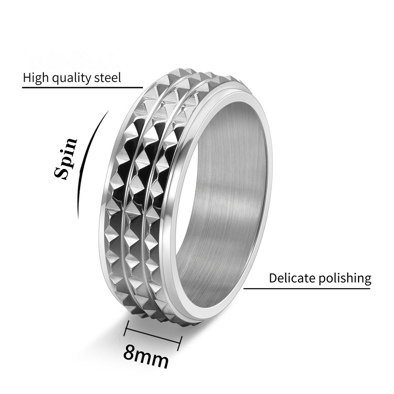 Anillos giratorios de acero in - Men Accessories Egypt reseña y precio